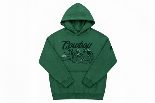 Cowboy Ski Club x CSU Snowriders Oversized Hoodie in forest green