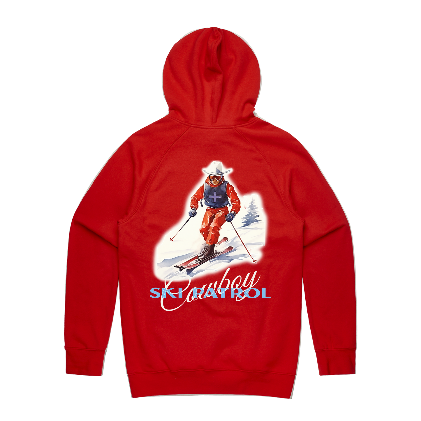 A red ski hoodie