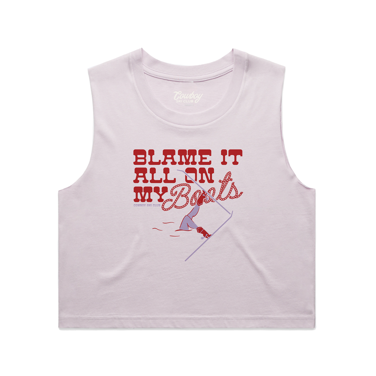 Blame It All On My Boots Cropped Tank